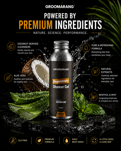 Groomarang Men's Shower Gel 100ml – SLS Free Refreshing Body Wash