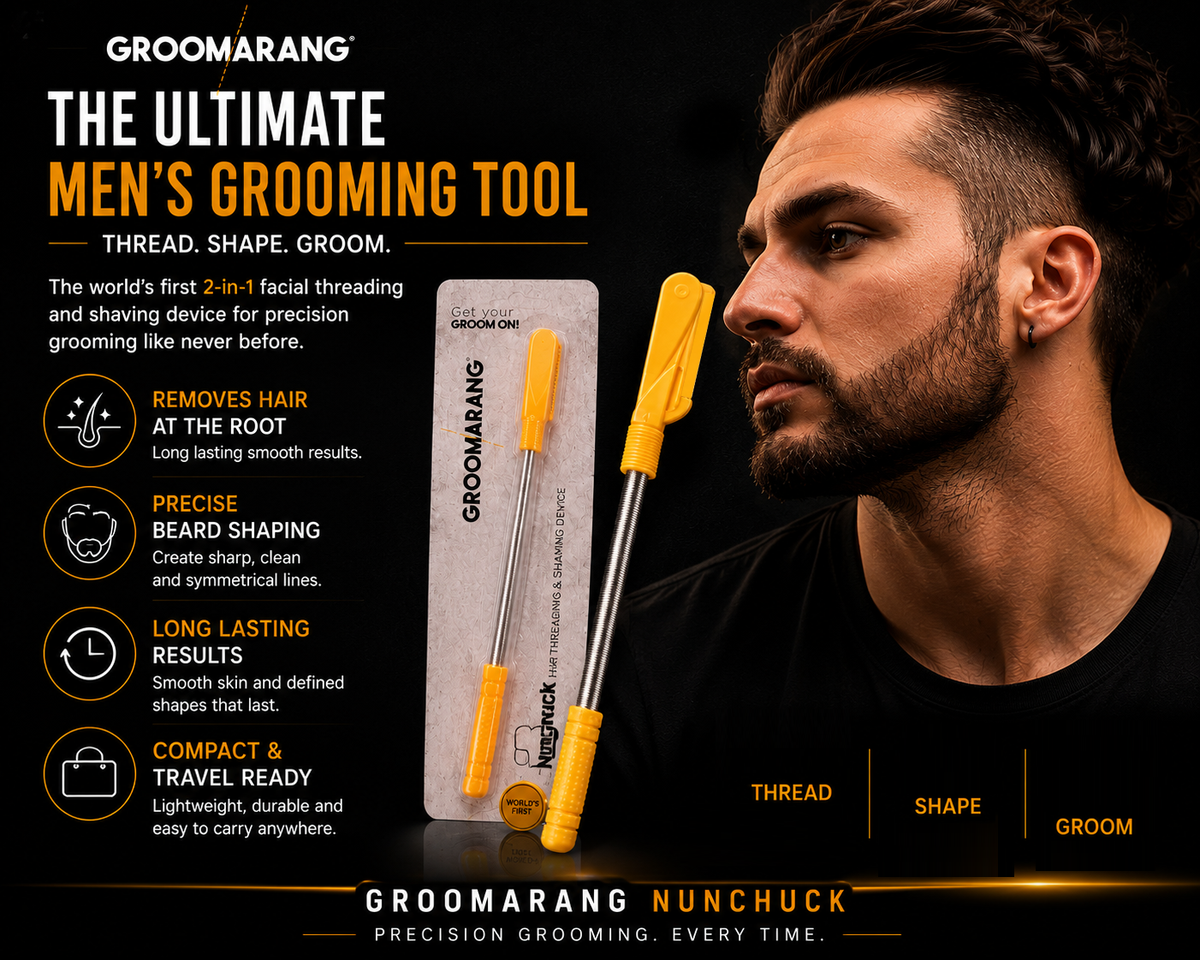 Groomarang 'Nunchuck' World's First Hair Threading and Shaving Device