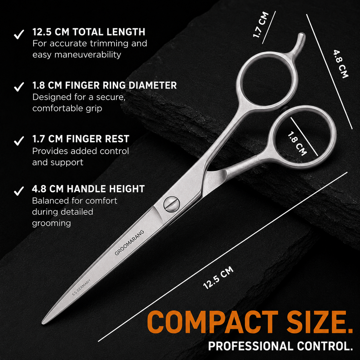 Groomarang Professional German Stainless Steel Hair Scissors