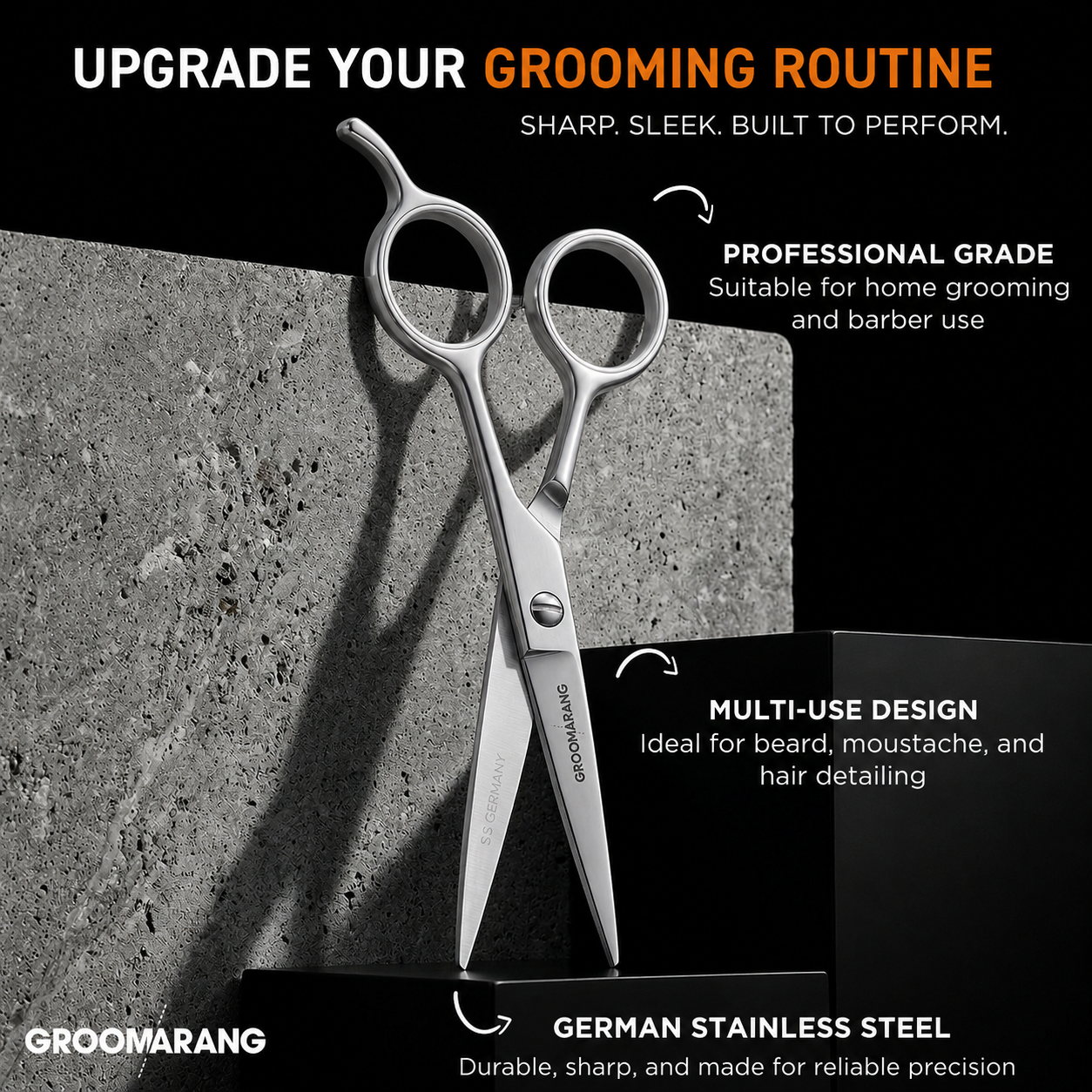Groomarang Professional German Stainless Steel Hair Scissors