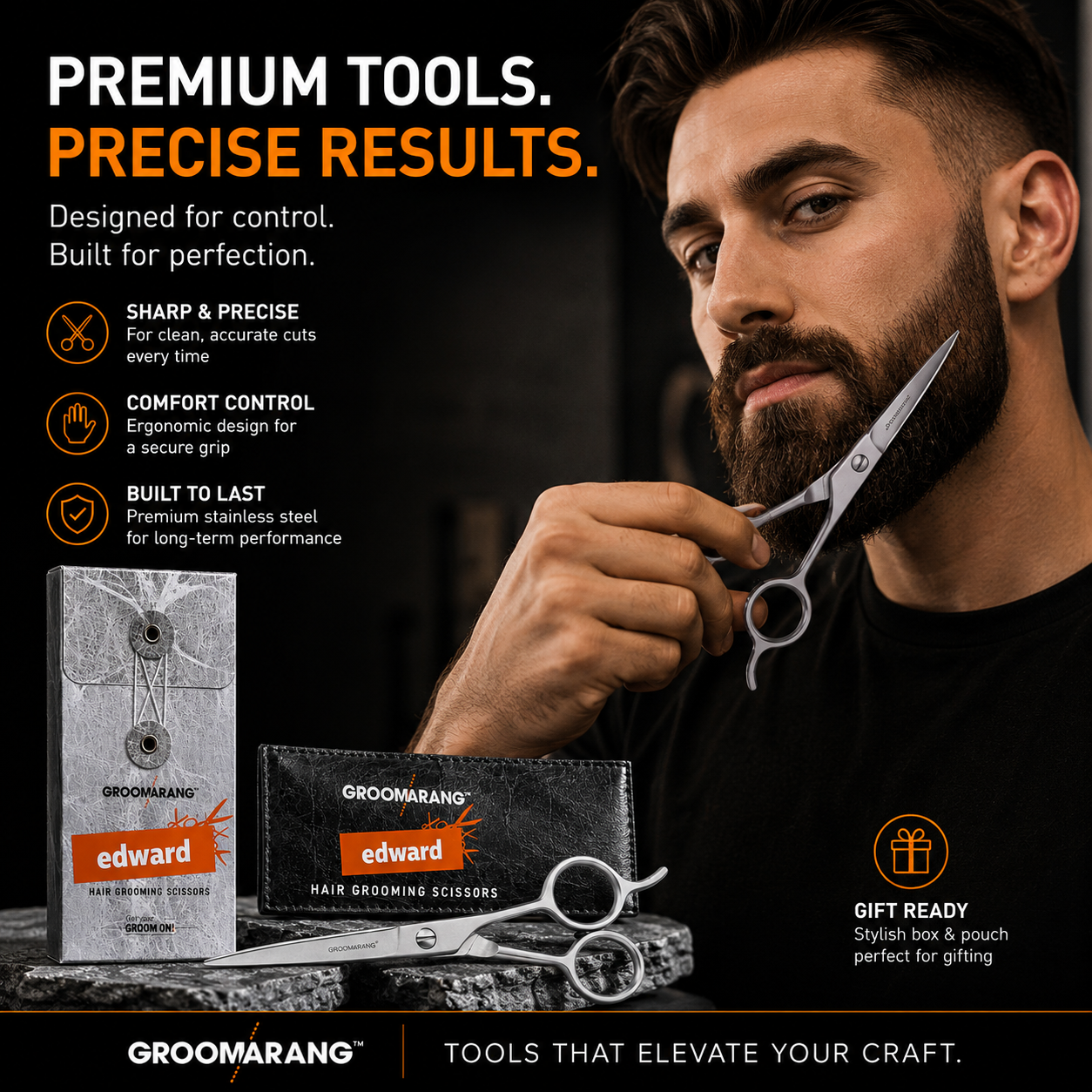 Groomarang Professional German Stainless Steel Hair Scissors
