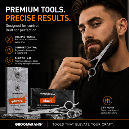 Groomarang Professional German Stainless Steel Hair Scissors