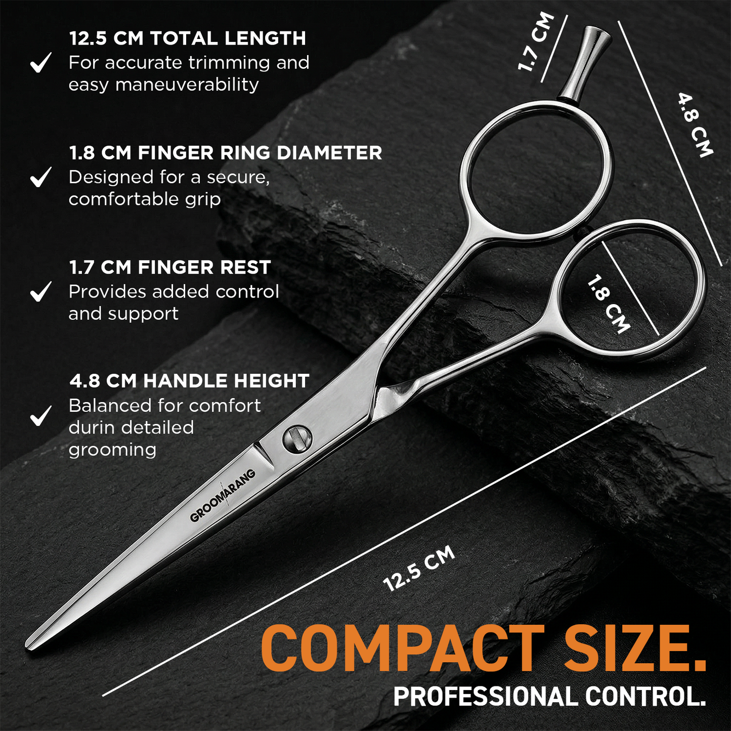 Groomarang Professional German Stainless Steel Hair Scissors