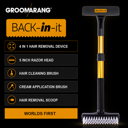 Groomarang 'Back In It' Back Shaver and Hair Removal Device