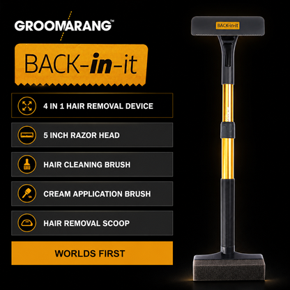 Groomarang 'Back In It' Back Shaver and Hair Removal Device