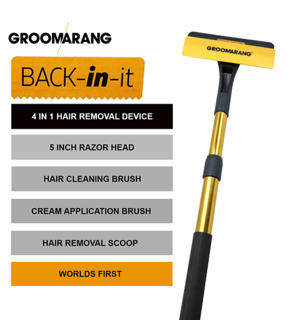 Groomarang 'Back-In-It' Back Shaver and Hair Removal Device