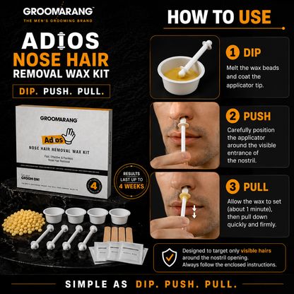 Groomarang Adios Nose Hair Removal Wax Kit