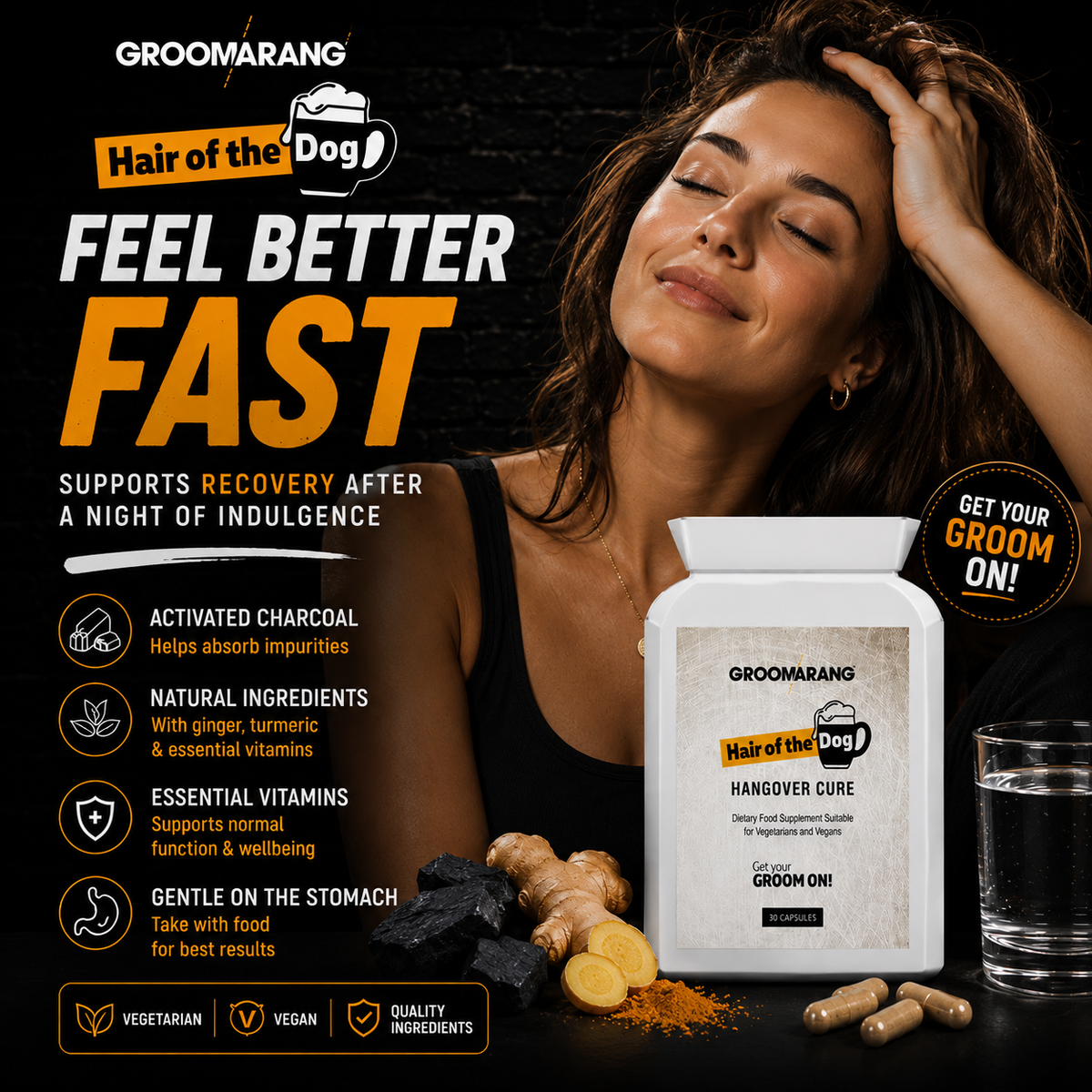 Groomarang ‘Hair of the Dog’ Hangover Cure tablets