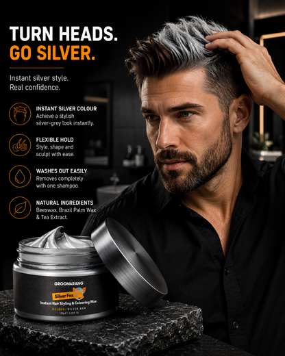 Groomarang Silver Fox Instant Hair Styling & Colouring Wax