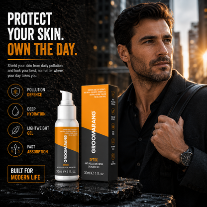 Groomarang Premium Facial Skincare - Anti Pollution Detox Gel 30ml