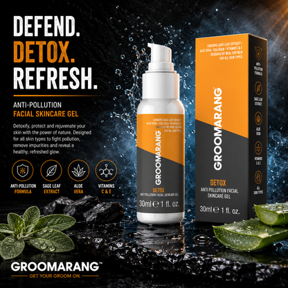 Groomarang Premium Facial Skincare - Anti Pollution Detox Gel 30ml