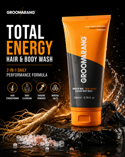 Groomarang Power of Man ‘Total Energy’ Hair and Body Wash 200ml
