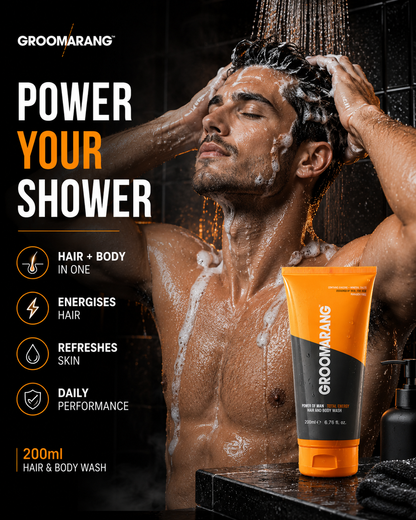Groomarang Power of Man ‘Total Energy’ Hair and Body Wash 200ml