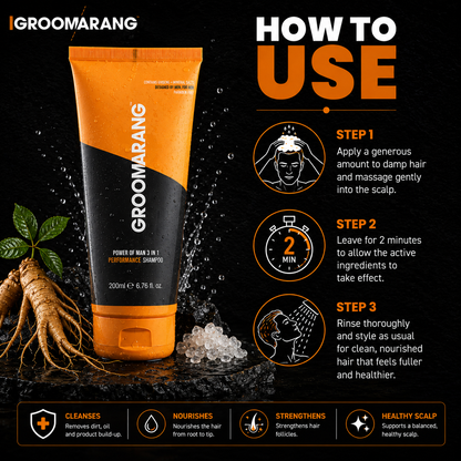 Groomarang Power of Man 3 in 1 'Performance' Shampoo 200ml