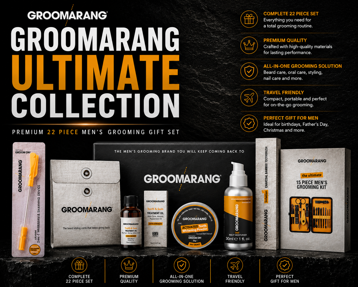 Groomarang Bundle - Ultimate Collection 22pc Gift Set