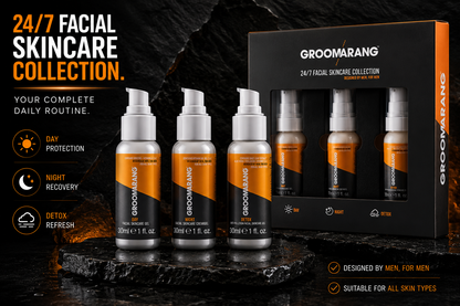 Groomarang Premium 24/7 Facial Skincare Gift Set For Men