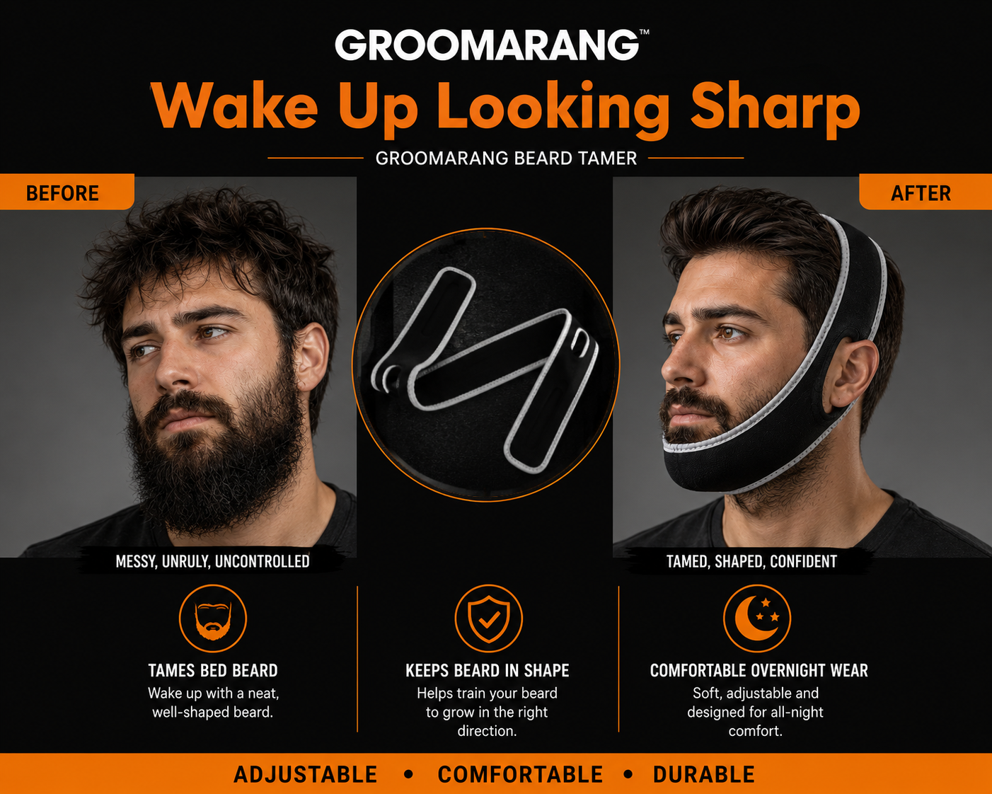 Groomarang 'Beard Tamer' Face Strap