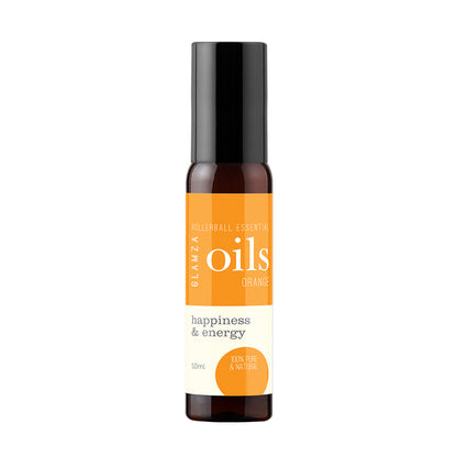 Glamza Premium Essential Oils 10ml Roll On - 100% Pure Lavender, Orange, Peppermint, Eucalyptus, Rosemary, Rosehip.