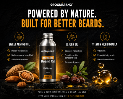 Groomarang Sweet Almond Beard Oil - 30ml & 100ml