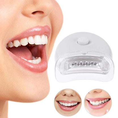 Glamza Teeth Whitening LED Light White Version with Blue logo