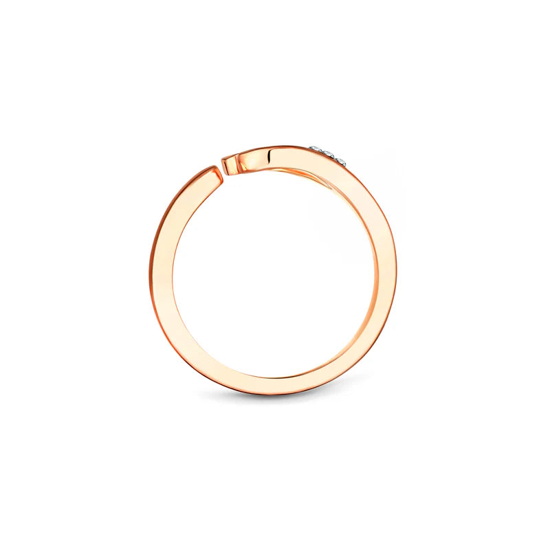 Diamond Style London - Heart Ring in Rose Gold plating size 6 (Item code: Heartringrose)
