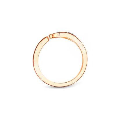 Diamond Style London - Heart Ring in Rose Gold plating size 6 (Item code: Heartringrose)