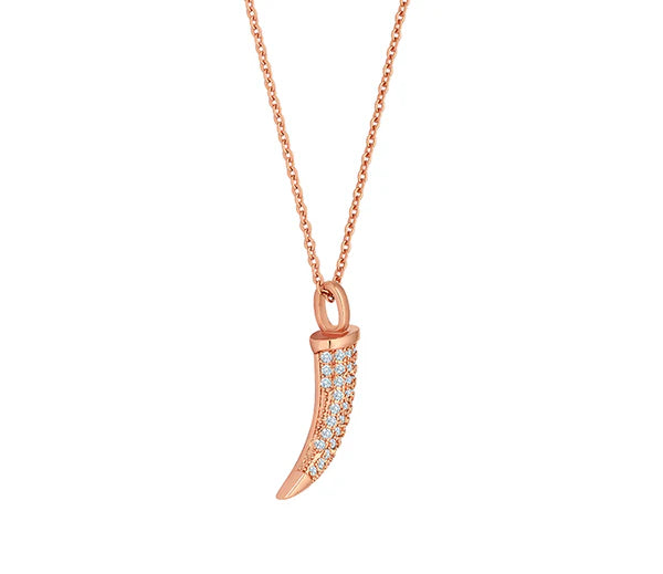 Diamond Style London - Horn Pendant in Rose Gold Plating (Item code: Hornpenrose)