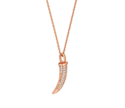 Diamond Style London - Horn Pendant in Rose Gold Plating (Item code: Hornpenrose)