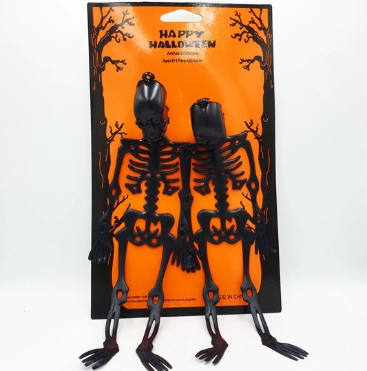Halloween 2 Black Hanging Skeletons