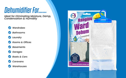 Generise Hanging Wardrobe Dehumidifier - 2 in 1 Freshening & Absorption