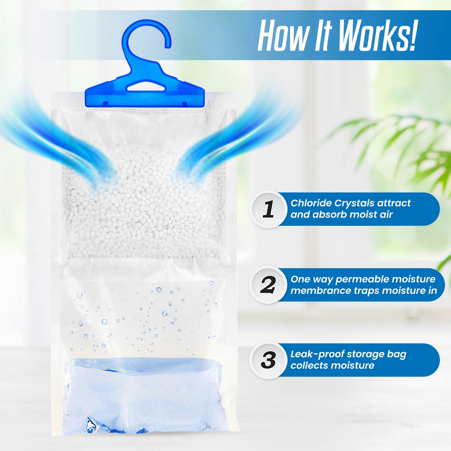 Generise Hanging Wardrobe Dehumidifier - 2 in 1 Freshening & Absorption
