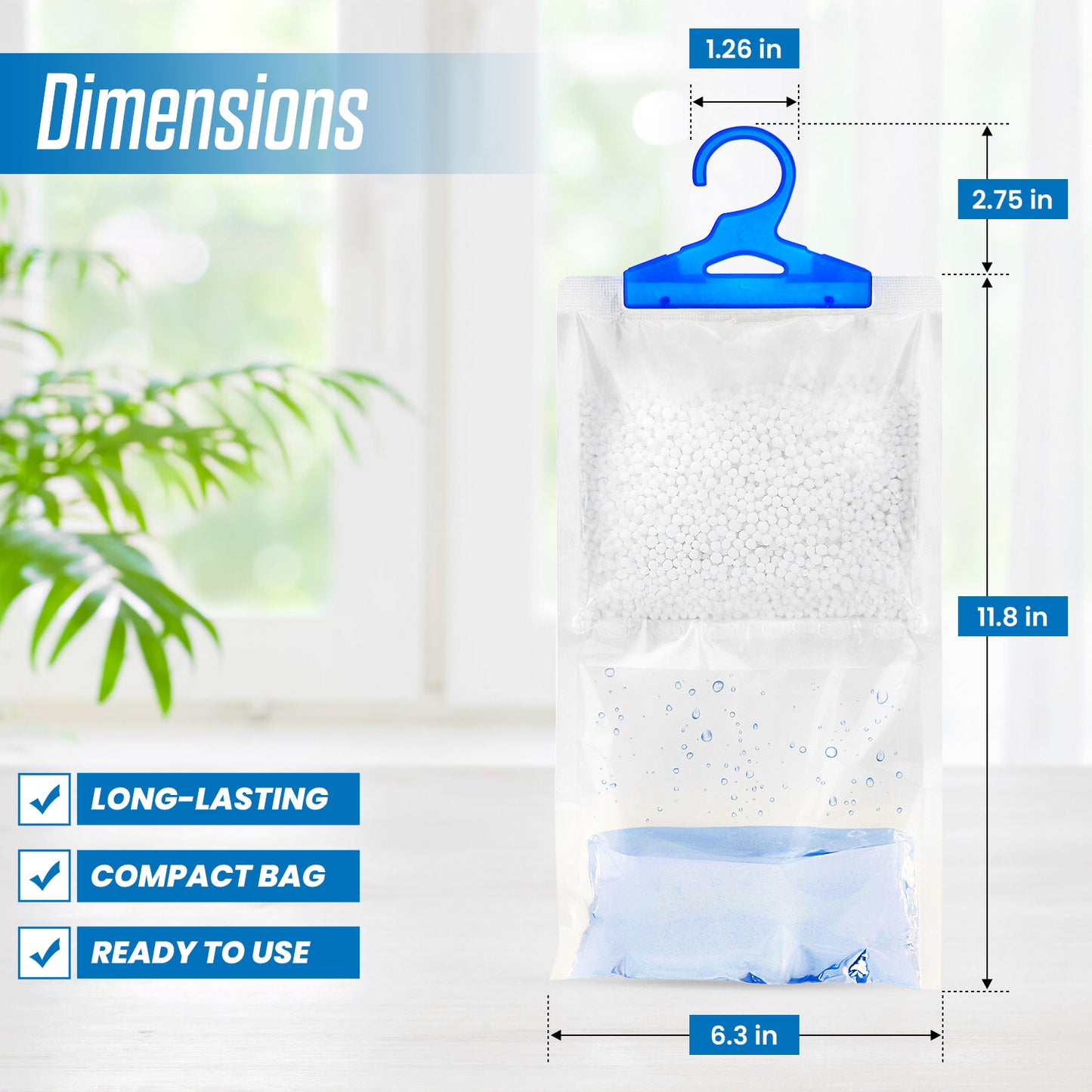 Generise Hanging Wardrobe Dehumidifier - 2 in 1 Freshening & Absorption
