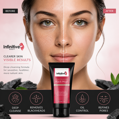 Infinitive Beauty Deep Cleansing Black Mask - Blackhead Removing Peel off Mask 50g