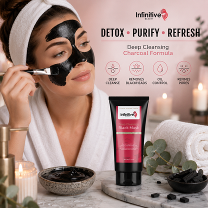 Infinitive Beauty Deep Cleansing Black Mask - Blackhead Removing Peel off Mask 50g
