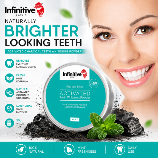 IB Rise &amp; Shine Activated Charcoal Teeth Whitening Powder – 50g