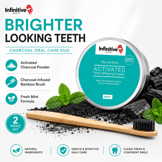 Infinitive Beauty Charcoal Powder and Charcoal Brush