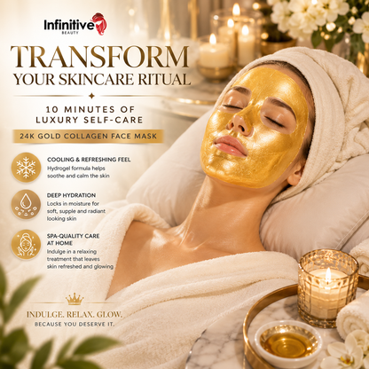 Infinitive Beauty Crystal 24K Gold Collagen Face Mask