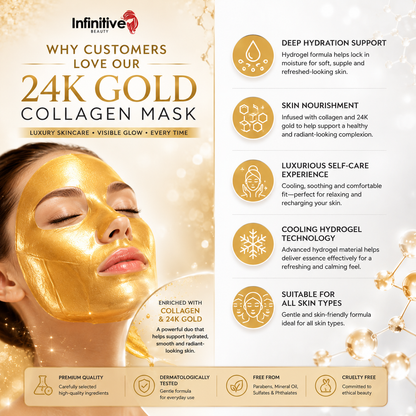 Infinitive Beauty Crystal 24K Gold Collagen Face Mask