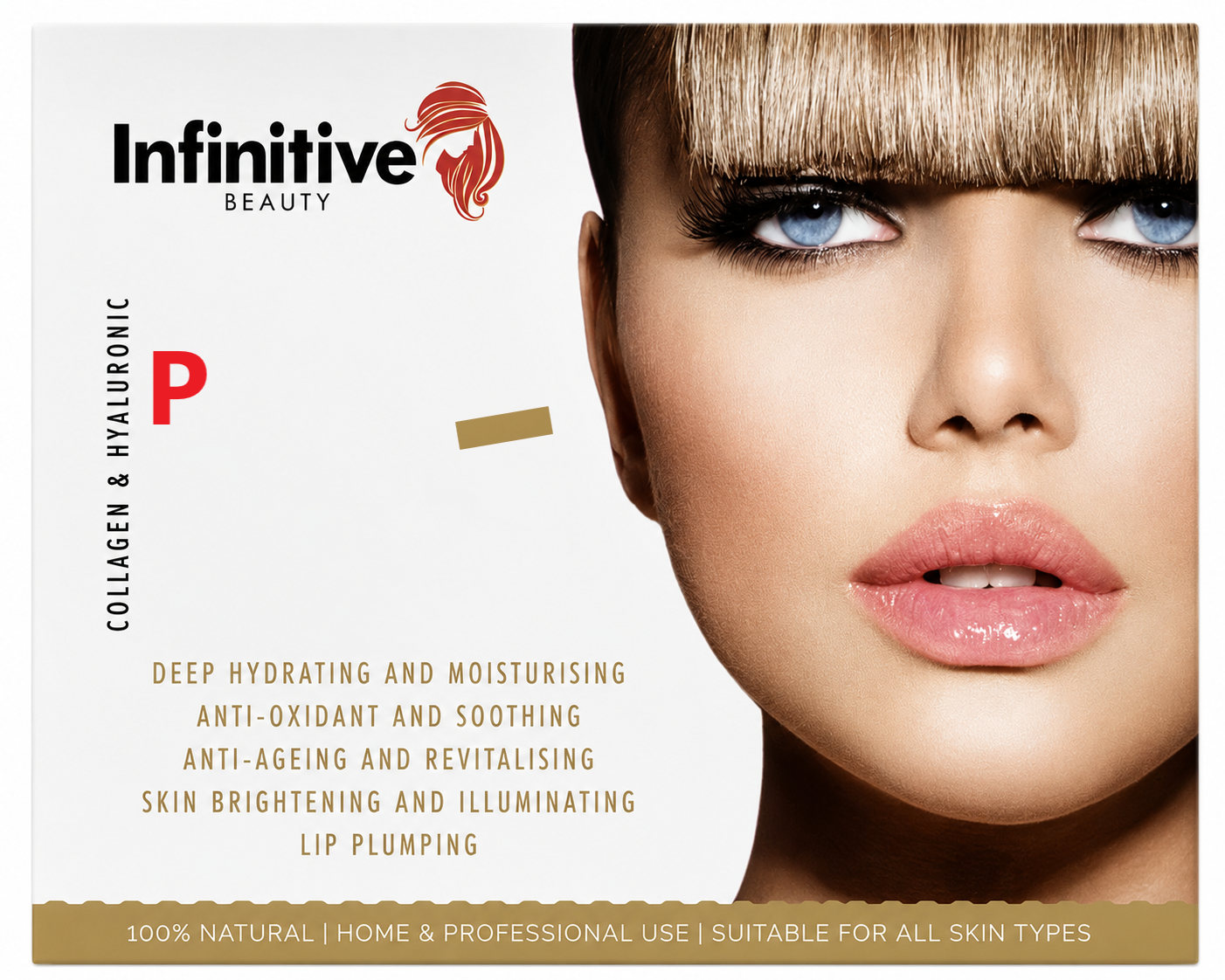 Infinitive Beauty 24k Gold Collagen Lip Masks - Packaging Sleeves Only