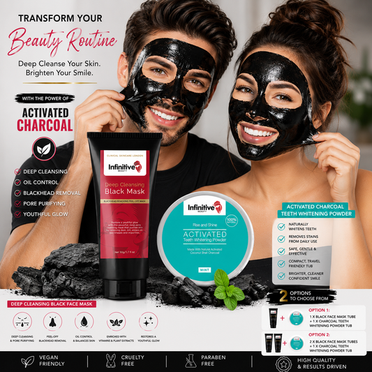 Infinitive Beauty Deep Cleansing Black Mask & IB Charcoal Teeth Whitening Powder