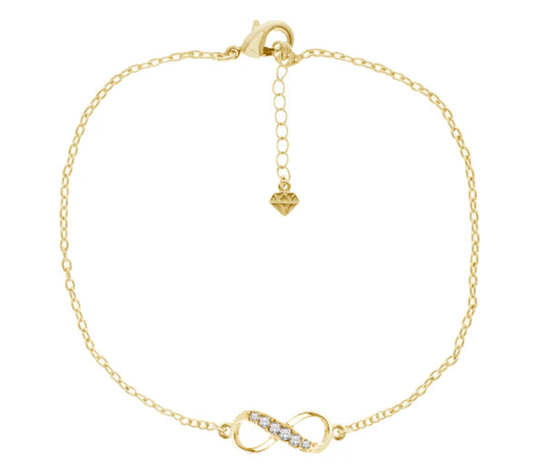 Diamond Style London - Gold Plated Infinity Anklet (Item code: Infinityanklgold)