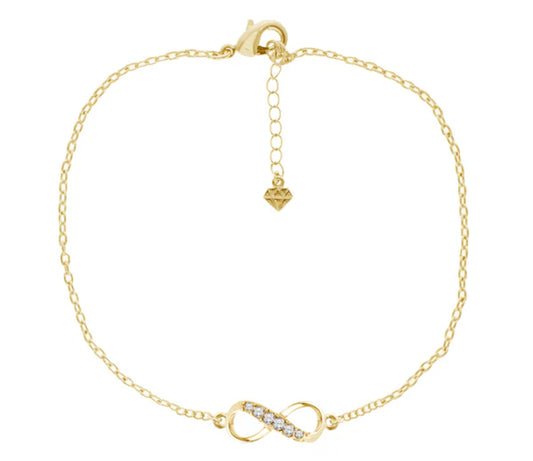 Diamond Style London - Gold Plated Infinity Anklet (Item code: Infinityanklgold)