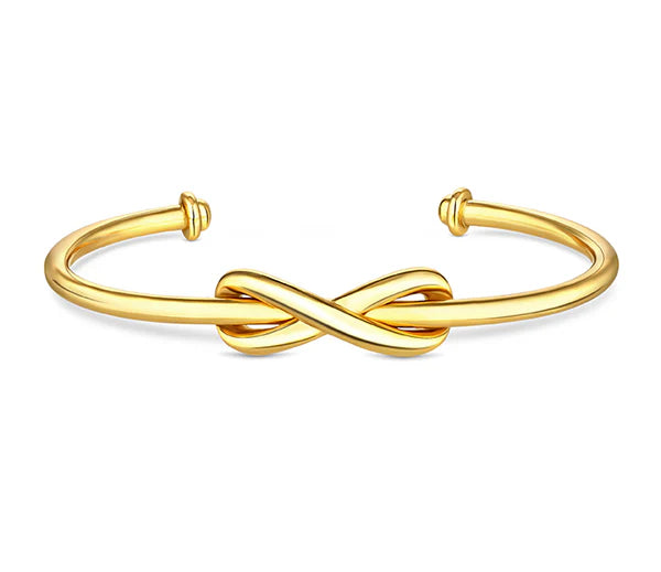Diamond Style London - Infinity Cuff Bangle in Gold Plating (Item code: Infinitycuffgold)