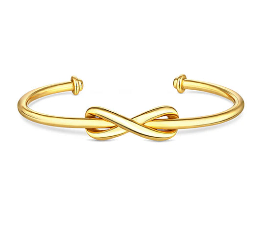 Diamond Style London - Infinity Cuff Bangle in Gold Plating