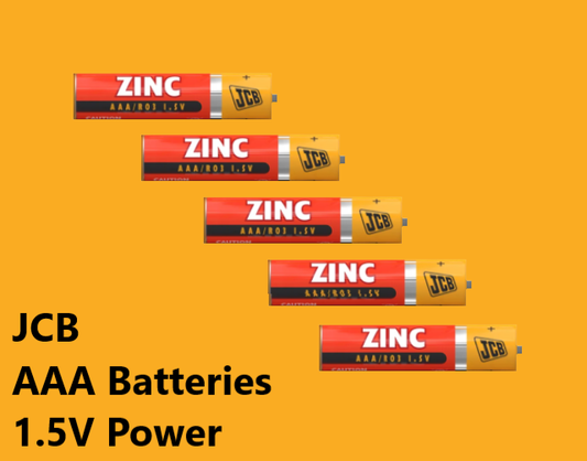 JCB AAA Zinc Batteries – Reliable, Cost-Effective Power - Single Battery Price