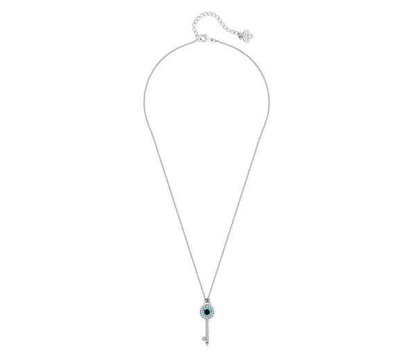 Diamond Style London - Key Pendant with Blue Crystals (Item code: Keypenblue)