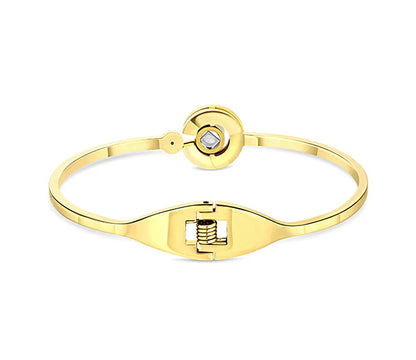 Diamond Style London - Love Language Bangle in Gold Plating (Item code: Lovelanguagebanglegold)