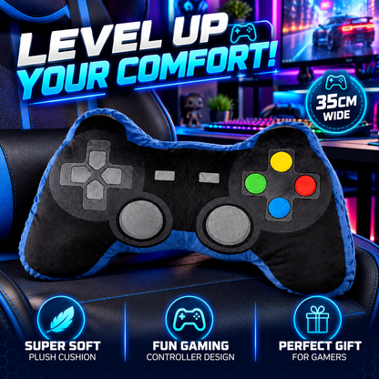 Puckator Plush Game Over Controller Shaped Cushion Home Decorative Gaming Gift Novelty Shape 115X35X8Cm