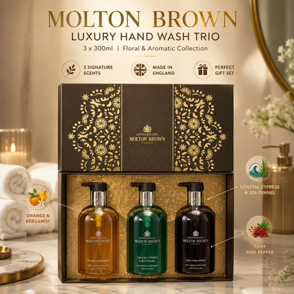 Molton Brown Floral & Aromatic Hand Wash Gift Set – 3 x 300ml Hand Washes