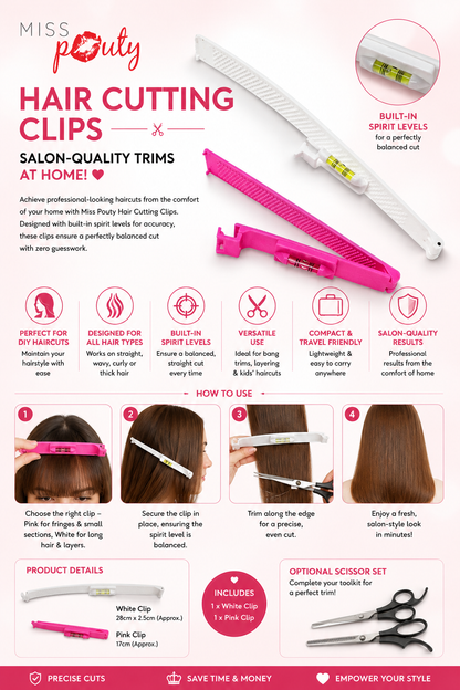 Miss Pouty Hair Cutting Clips – Salon-Quality Trims at Home!